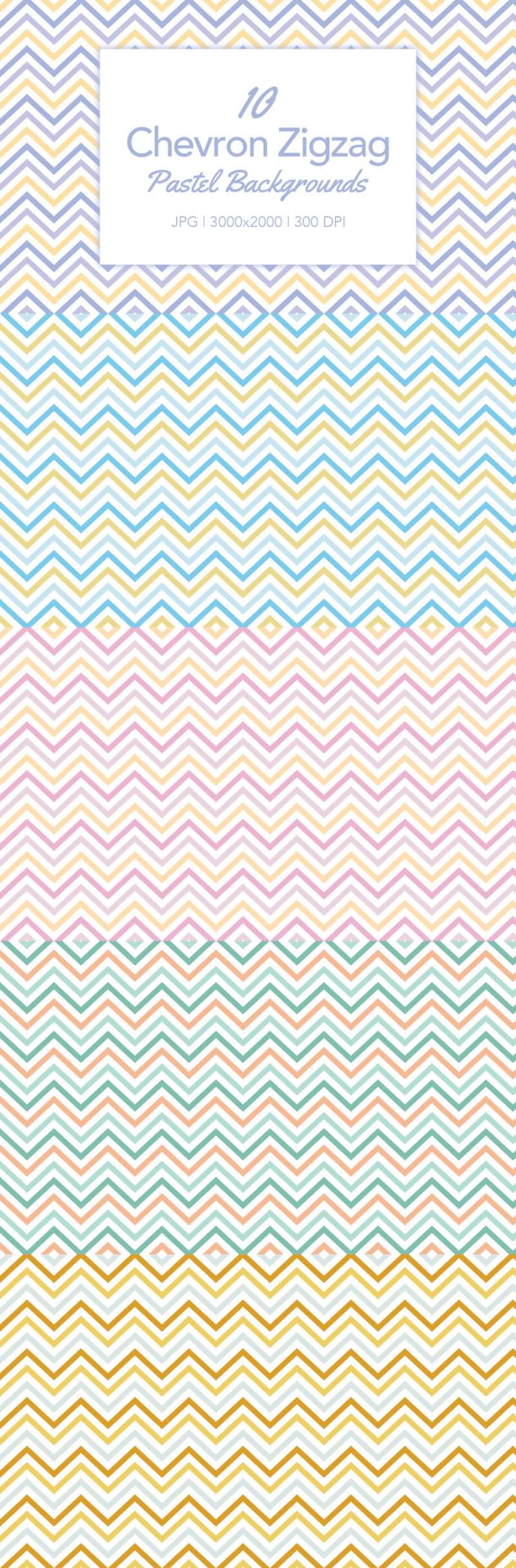 Chevron Zigzag Pastel Backgrounds Preview